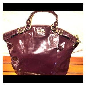 COACH Limited Edition Plum Patent Leather Handbag